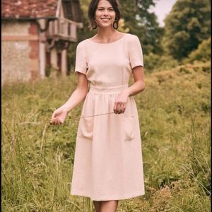 Sézane Odalie dress blush pink nude sz 34